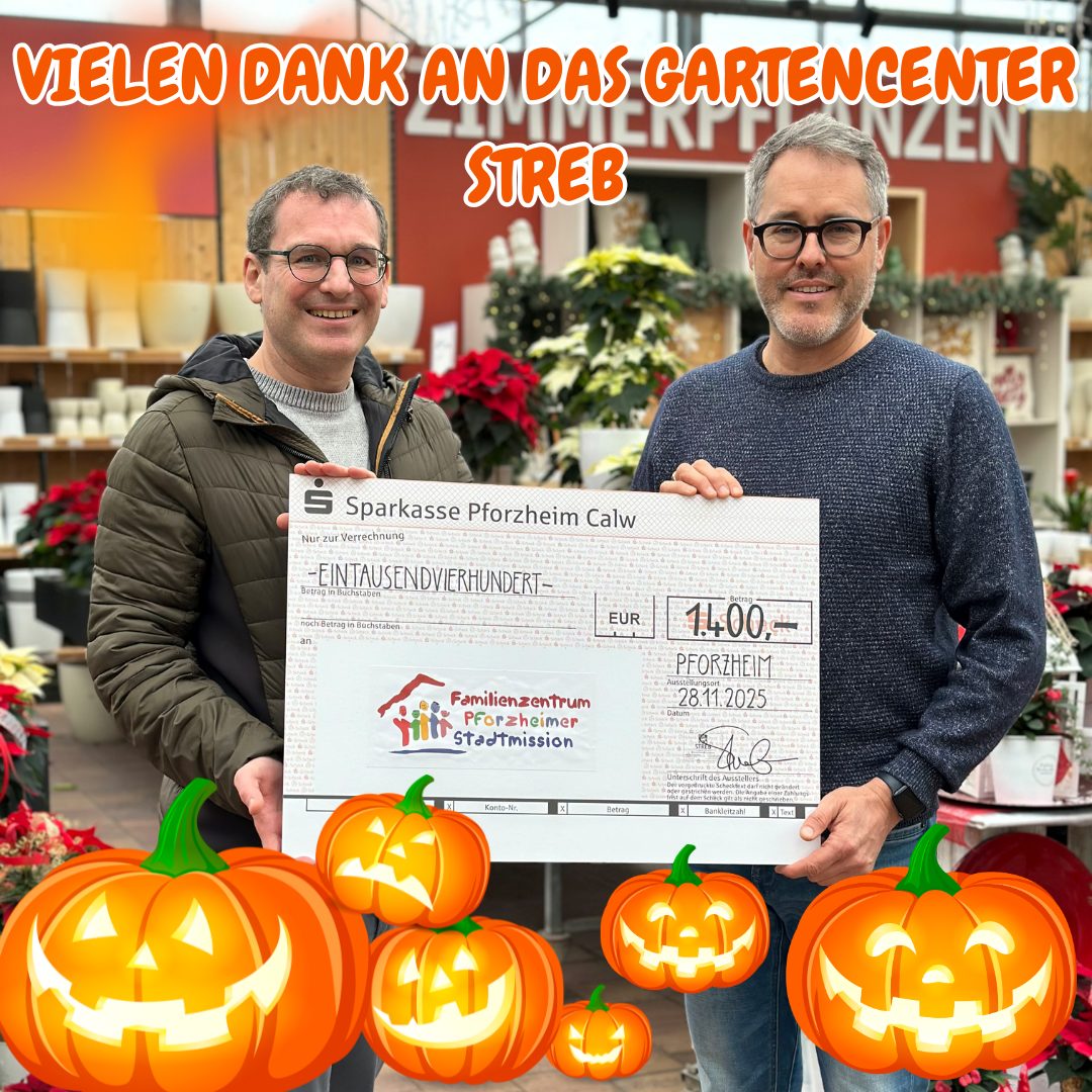Mehr über den Artikel erfahren Spendenübergabe Gartencenter Streb